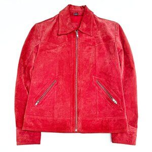 💜 Secondhand Nauge, Leather Suede Jacket